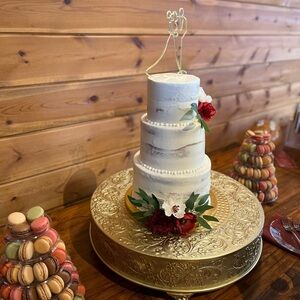 Gold ornate cake stand